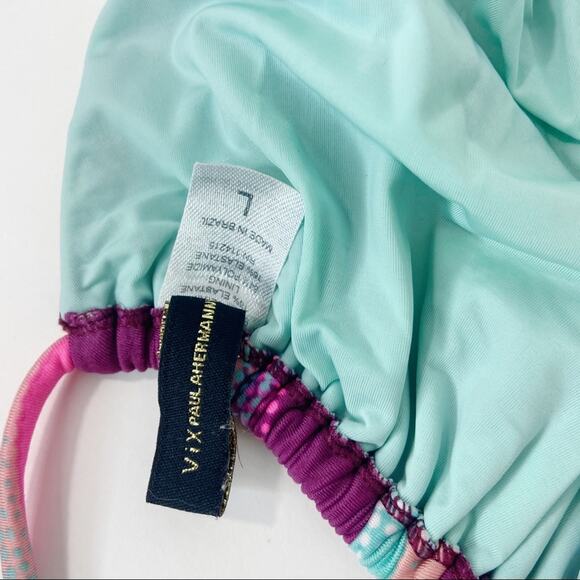 Vix | Multi Color Pixel Dot Bikini Top Size Large - Picture 4 of 6